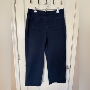 Madewell Emmett Wide Leg Cotton Blend Trousers